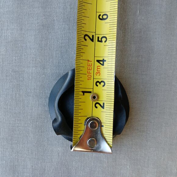 Adorable Mini Cow Piggy Bank ceramic orange yellow blue flowers 4"L x 2"W x 3"H - Picture 7 of 12